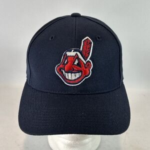 Vintage Cleveland Indians Hat Cap Strap Back Chief Wahoo Logo G Cap Embroidered